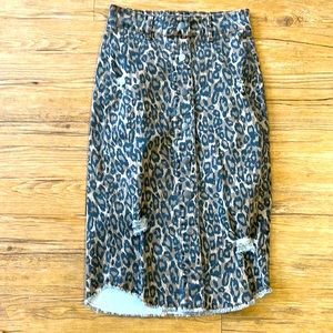 Womens size small midi denim skirt